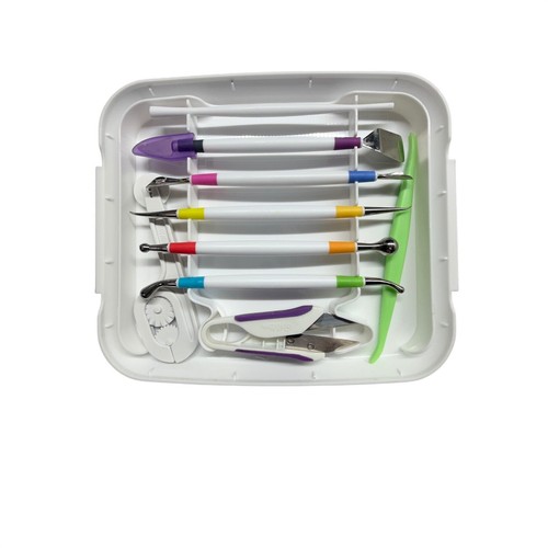 Wilton Fondant and Gum Paste Tool Set with Purple Storage Case 10 Piece Kit