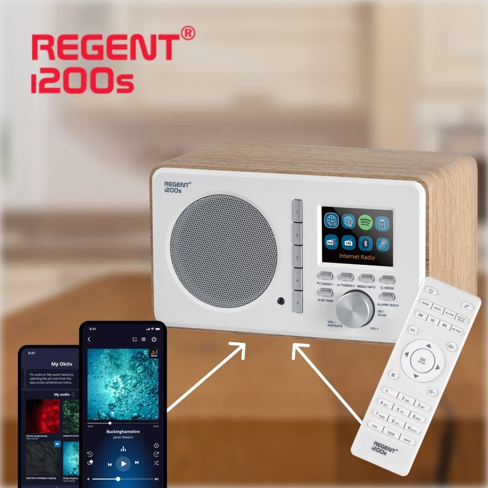Ferguson Regent i200s Internetradio WLAN Radio mit Bluetooth, FM/DAB/DAB+Spotify - Bild 4 von 4