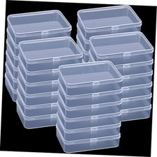 30 Pcs Clear Plastic Beads Storage Containers Box with Lids 4.1x3x1 Inch