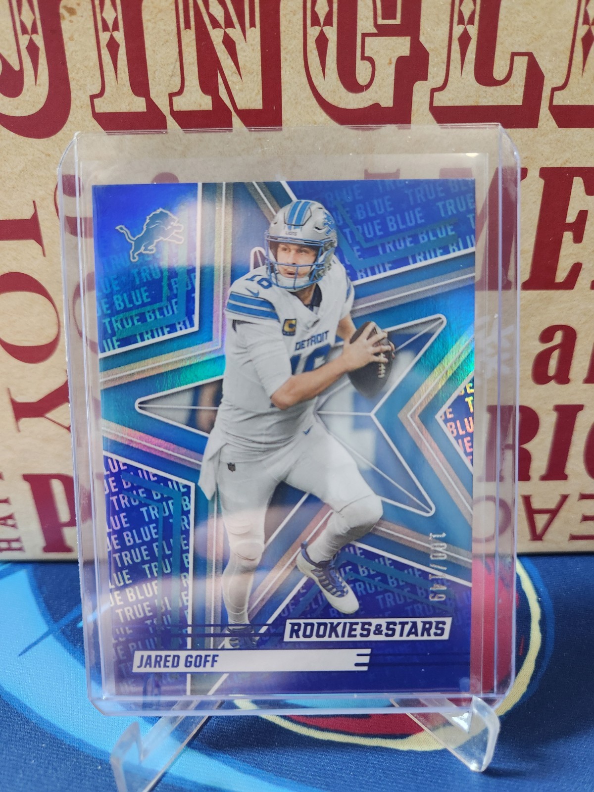 2025 Panini Rookies & Stars Jared Goff True Blue /149 #67