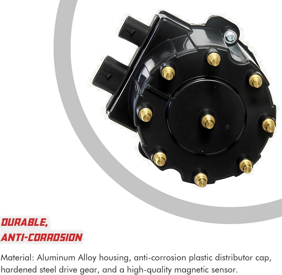 Distribuidor de encendido Chevy GMC camioneta bloque grande pequeño 1500-3500 305-427 tapa negra Foto 2 de 4