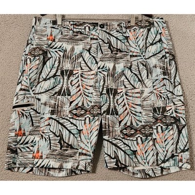 Tommy Bahama Shorts Men's Size 40 Blue Floral Cayman Isles Bermuda Island Zone