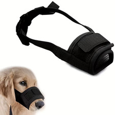 Soft Breathable Dog Muzzle, Anti-Bite  Anti-Bark Adjustable Secure Pet Cover