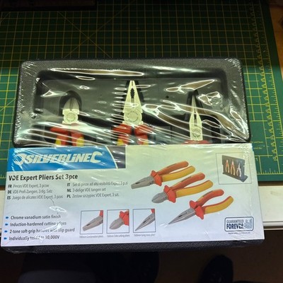 Silverline VDE Expert Zangen-Set 3-teilig gelb rot BRANDNEU/VERSIEGELT