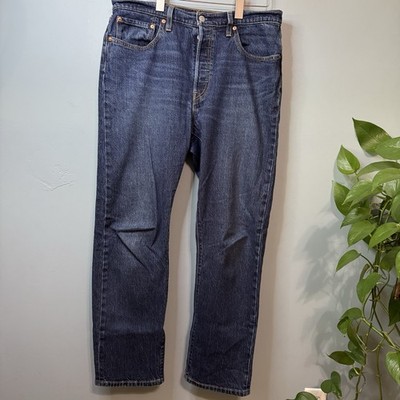 Levi's Premium 501 Original Fit Men's Jeans W32 L30 Dark Indigo Button Fly EUC