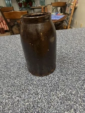 Antique Brown Salt Glaze Crock