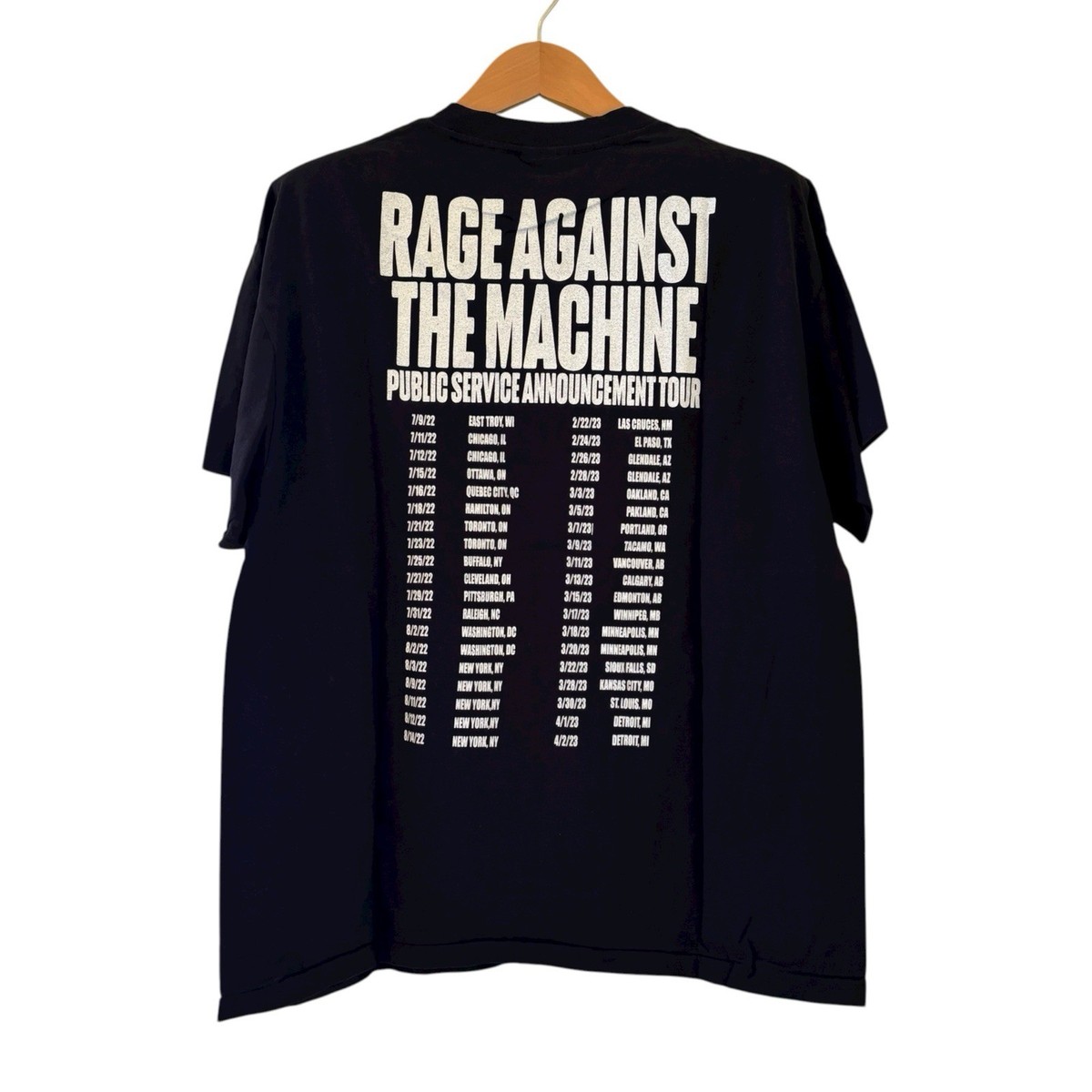 VTG Rage Against The Machine Public Service Announcement Tour