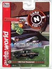 Auto World 1964 Ford Thunderbolt Black SC408 HO Slot Car Cars N Coffee