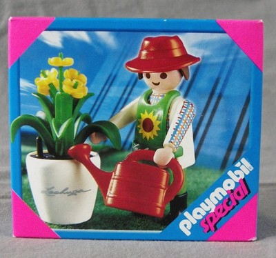 PLAYMOBIL 4613 GÄRTNER Gießkanne Blume Topf Stadt Land Geschäft BOX NEU