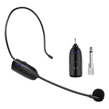 Wireless Microphone 160ft Range 2-in-1 Head Mounted Handheld for Amplifiers