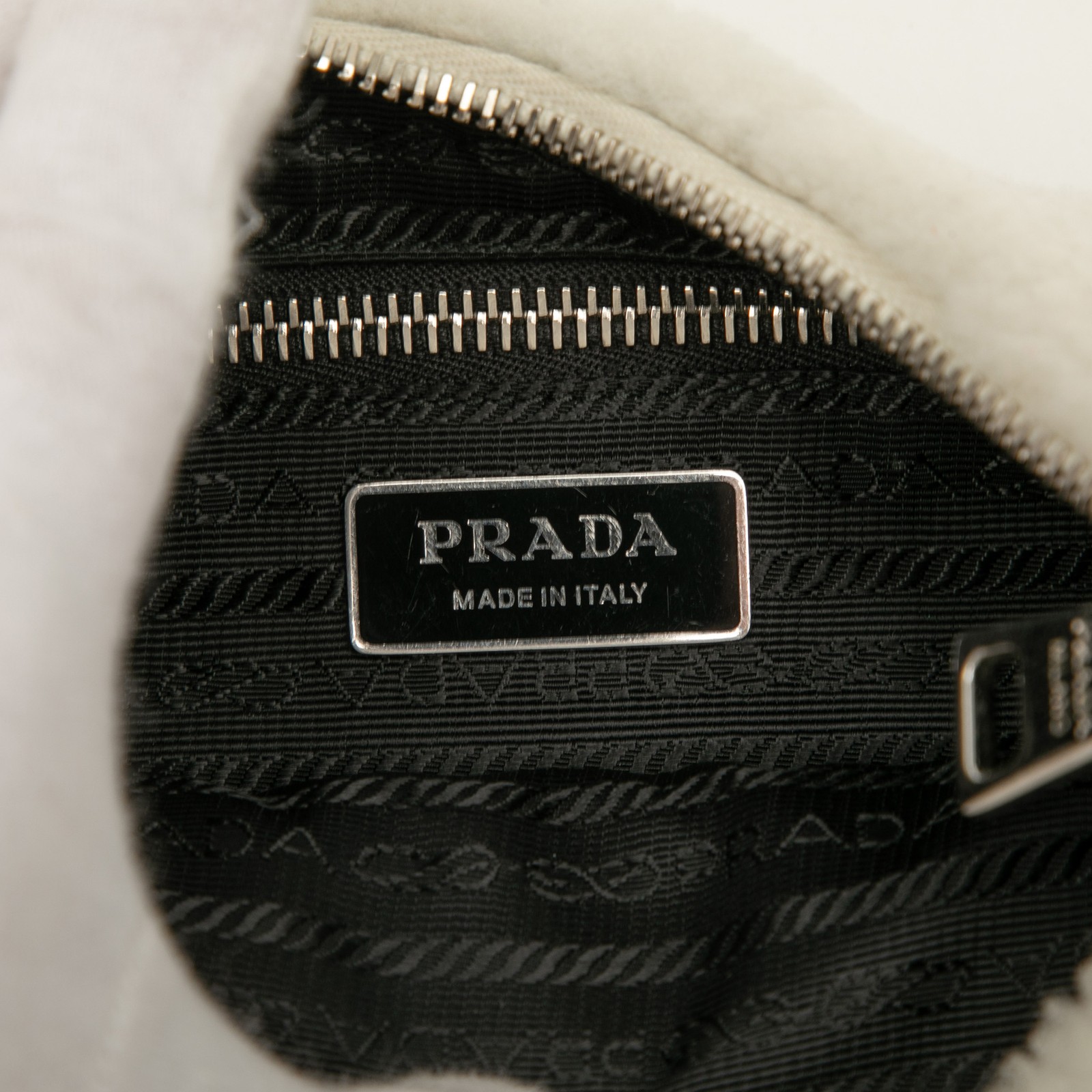 Authenticated Prada Quilted Shearling Padded Cros… - image 5