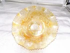 Crown Crystal carnival glass bowl marigold Kookaburra master                 1C5