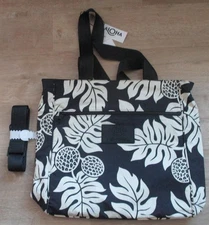 ALOHA COLLECTION - HOLOMUA Black & Sand Nylon Daily Tote / Bag - NWT