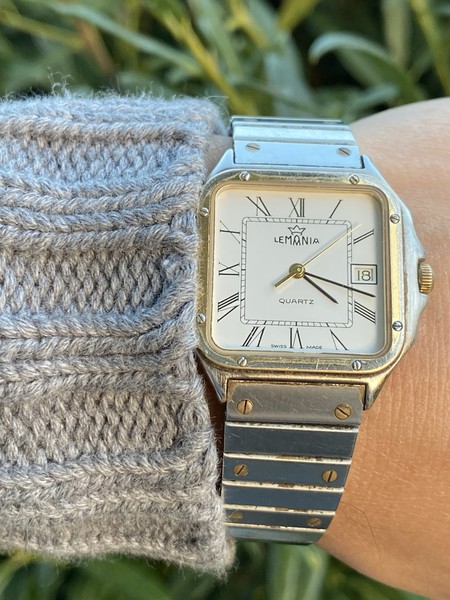 Orologio da uomo rettangolare Lemania