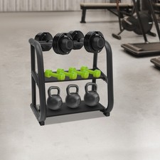 Black Kettlebell Storage Rack, Dumbbell Stand, Multifunctional Weight Stand