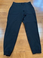 Spanx 20350R Black Rayon Blend Elastic Waist Perfect Pant Joggers Sz. M
