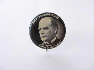 William McKinley "Rice Schmidt White" Baltimore Bakeries Picture Button