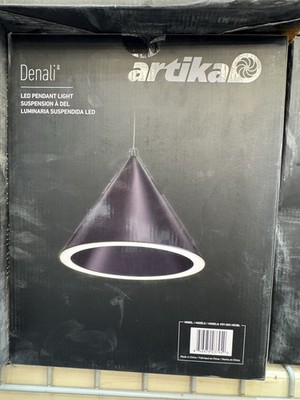 Artika Denali LED Pendant Light Matte Black Dimmable Cone 27W Modern Indoor