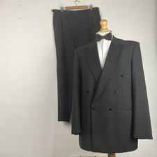 Marks and Spencer Tuxedo Dinner Suit Men's 42L Black 38W 33L St Michael Bowtie