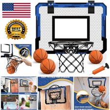 Mini Basketball Hoop Set - Over The Door Indoor Fun with 3 Balls