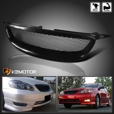 Fits 2003-2008 Toyota Corolla 1pc Front Bumper Mesh Style Hood Grille Black