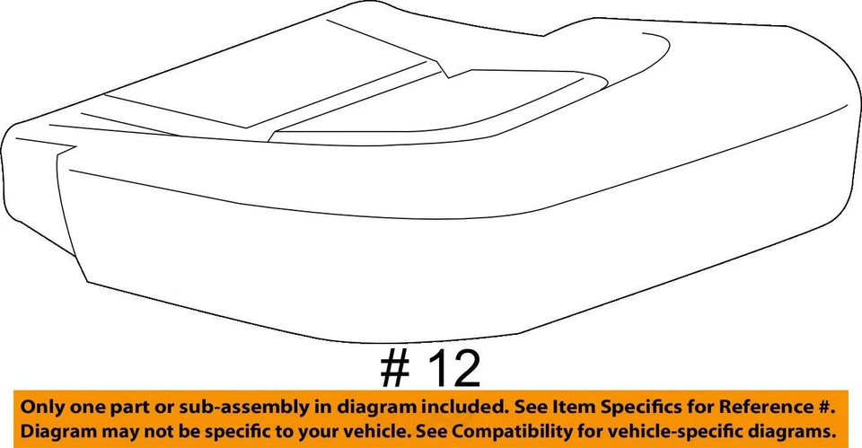 Funda para Chevrolet Colorado 2015 ASM R/ASIENTO CUSH NEGRA 23455734 - NUEVA OEM Foto 3 de 3