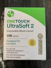 One Touch UltraSoft 2 Lancets 30 Gauge 100 Count EXP 2029 