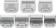 Pet Dog Grooming Clipper Blades 7 Pack Compatible