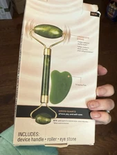 NEW NIB Face Massager Jade Roller Skin Care for Face Eyes Neck Relieve Wrinkles