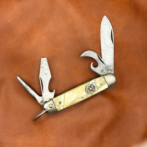 Vintage BSA BOY SCOUT  Imperial Official 4 Blade Pocket Knife Pearl Scales #7