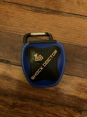 Heavy Duty Shock Doctor Anti Microbial Mouthguard Case  Blue Football, Hockey