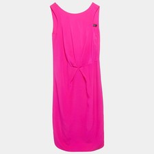 Versace Pink Silk Back Open Mini Dress S