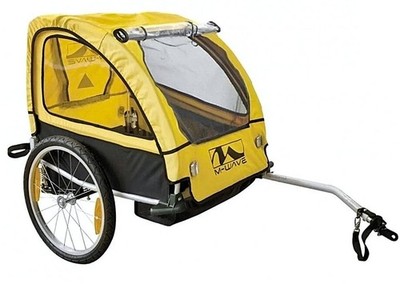 NEU M-Wave Kids Ride Kinder/Hunde-Fahrradanhänger Alu gefedert faltbar UVP 459  