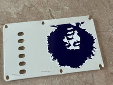 1970s Fender Stratocaster guitar tremolo back cover white