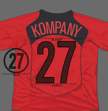 2004 Belgium Home Name Set &ndash; Kompany #27 Heat Transfer Patch EURO Style