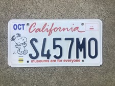 CALIFORNIA - SNOOPY - LICENSE PLATE