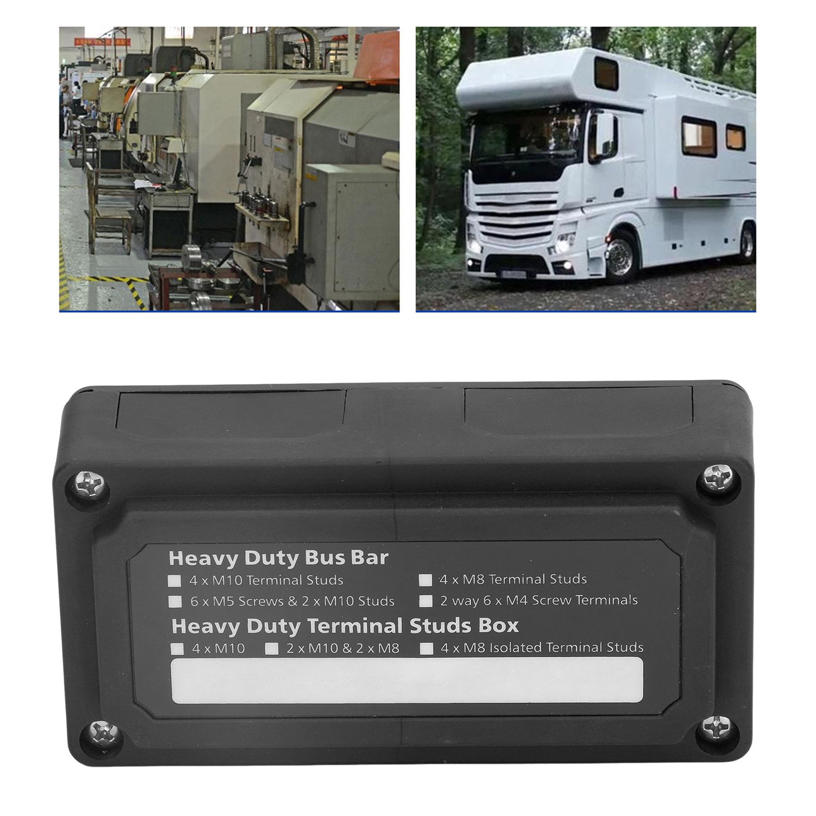 Power Distribution Block M8 Screw Terminal Bus Bar DC 48V 300A For Automobile
