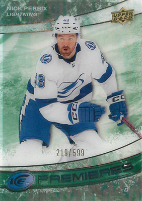 2022-23 UD Ice Premieres Green Nick Perbix Rookie /599 #227 Tampa Bay Lightning