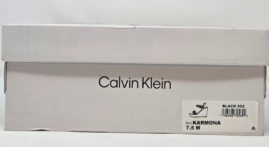 Calvin Klein Karmona Women Wedge Sandals Black Synthetic and Textile Buckle 7.5M thumbnail 13