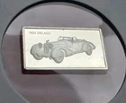 Vintage 1932 Delage Car - 1.6 Gram .925 Sterling Silver Mini Proof Bar Ingot
