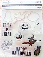 Recollections MSE Halloween Clear Rubber Stamps Stencils, MULTIPLE STYLES