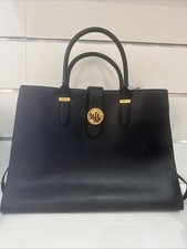 Ralph Lauren Damen Tasche Schwarz Leder 