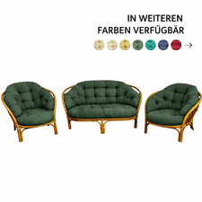 Premium Polyrattan Kissen Set Sitz- & Rückenkissen Gartenmöbel Auflage Farbwahl