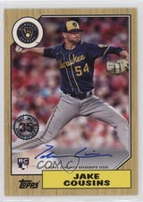 2022 Topps Series 1 1987 Topps Baseball Jake Cousins #87BA-JCO Auto et6