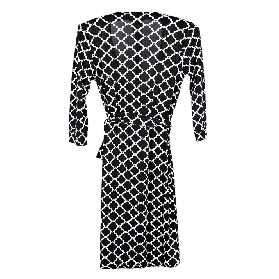 JB Julie Brown Classic Wrap Dress Women's Size SMALL Career Capsule Geometric - Изображение 2 из 4