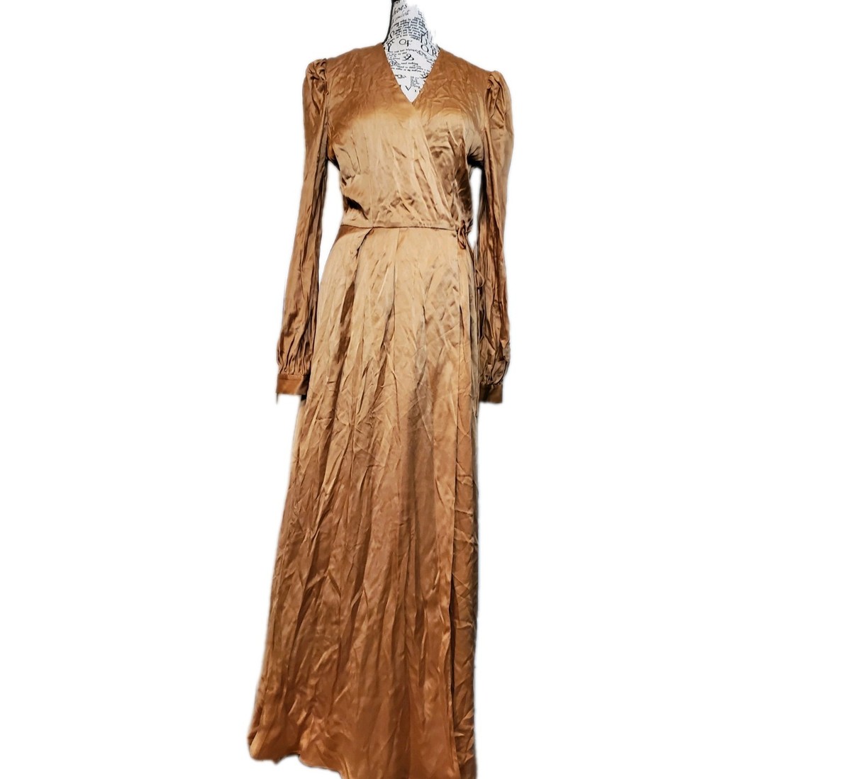green emerald velvet dress Free People Gold Pleated Mini Dress (SzXS) – The Thrifty Hippy main image 1