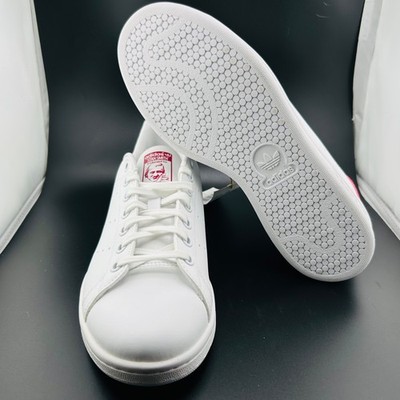 Adidas Stan Smith J Big Kids'  Sneakers White Cloud / Bold Pink FX7522 Sz 7