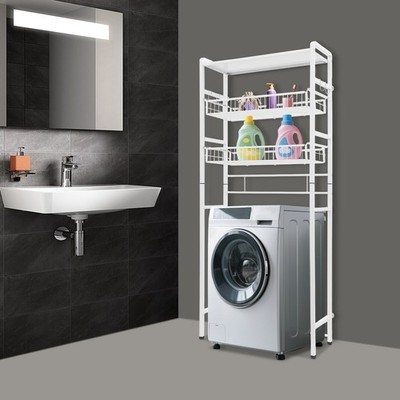 Over Washer/Dryer Storage Shelf 3Tier Clothes Storage Organizer for Laundry Room