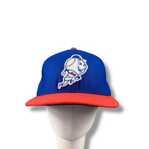New Era MLB New York Mets Mr.Met On-Field Performance Fitted Hat Size 7 1/2 EUC