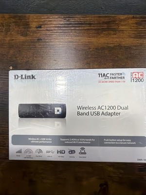 D-Link AC1200 MU-MIMO Wi-Fi USB Adapter DWA-182 SEALED